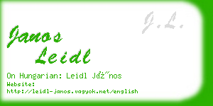 janos leidl business card